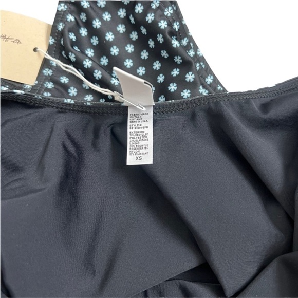 NWT Daughters of Summer Black Floral Print Adjustable Tie One Piece - Size XS - Picture 5 of 7